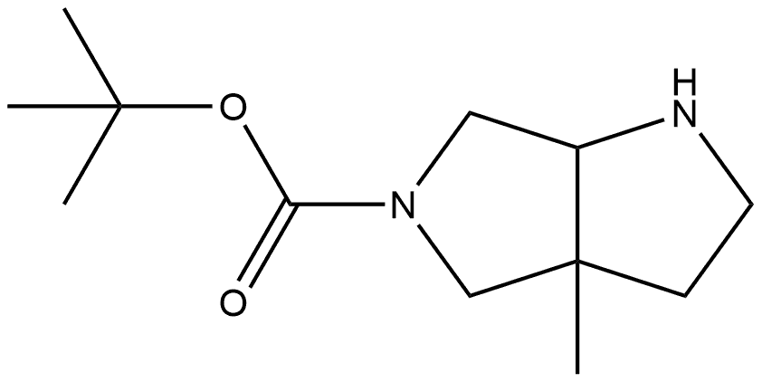 1,1-Dimethylethyl hexahydro-3a-methylpyrrolo[3,4-b]pyrrole-5(1H)-carboxylate 结构式