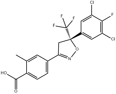 1424279-97-9 4-[(5S)-5-(3,5-Dichloro-4-fluorophenyl)-4,5-dihydro-5-(trifluoromethyl)-3-isoxazolyl]-2-methylbenzoic acid