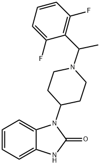 2H-Benzimidazol-2-one, 1-[1-[1-(2,6-difluorophenyl)ethyl]-4-piperidinyl]-1,3-dihydro- Structure