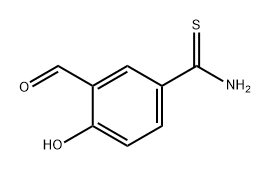Benzenecarbothioamide, 3-formyl-4-hydroxy- Structure