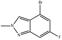 4-bromo-6-fluoro-2-methyl-2H-indazole Struktur