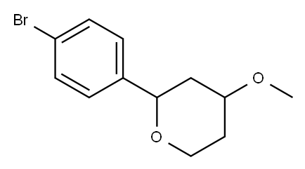 2H-Pyran, 2-(4-bromophenyl)tetrahydro-4-methoxy- Structure