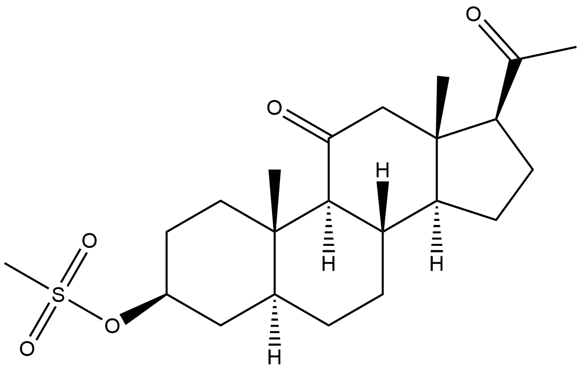 Pregnane-11,20-dione, 3-[(methylsulfonyl)oxy]-, (3β,5α)-