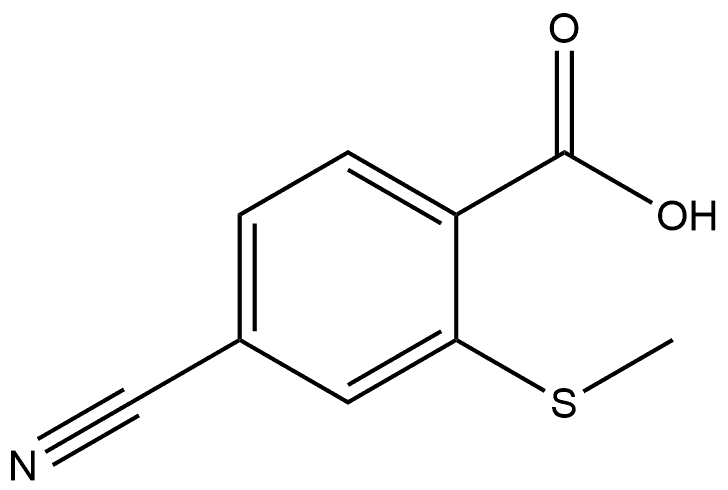 4-氰基-2-(甲硫基)苯甲酸, 1426338-28-4, 结构式