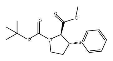 1,2-Pyrrolidinedicarboxylic acid, 3-phenyl-, 1-(1,1-dimethylethyl) 2-methyl ester, (2R,3S)-