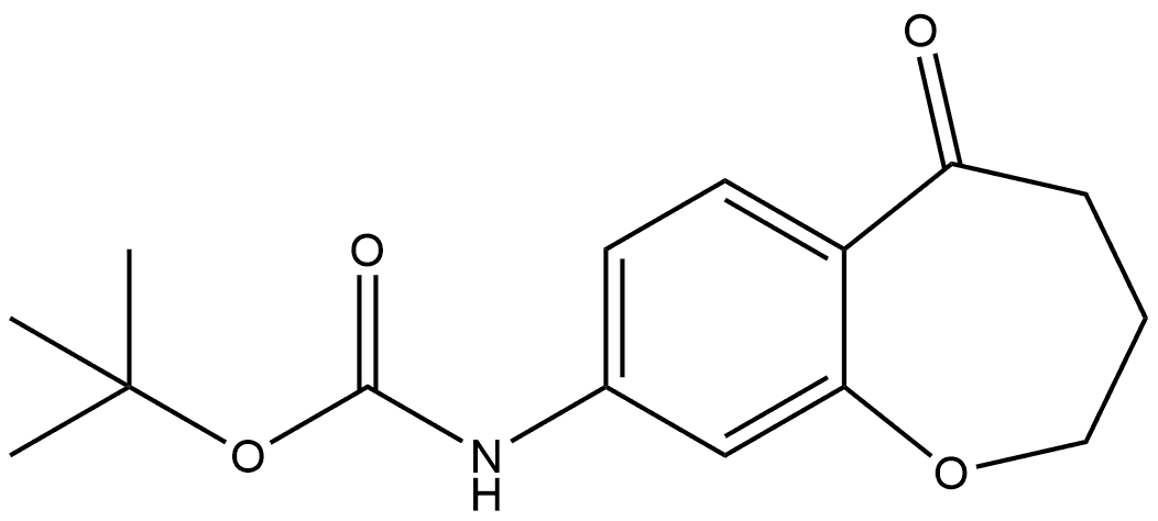 tert-butyl N-(5-oxo-2,3,4,5-tetrahydro-1-benzoxepin-8-yl)carbamate Structure