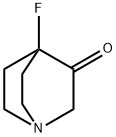 1-Azabicyclo[2.2.2]octan-3-one, 4-fluoro- 化学構造式
