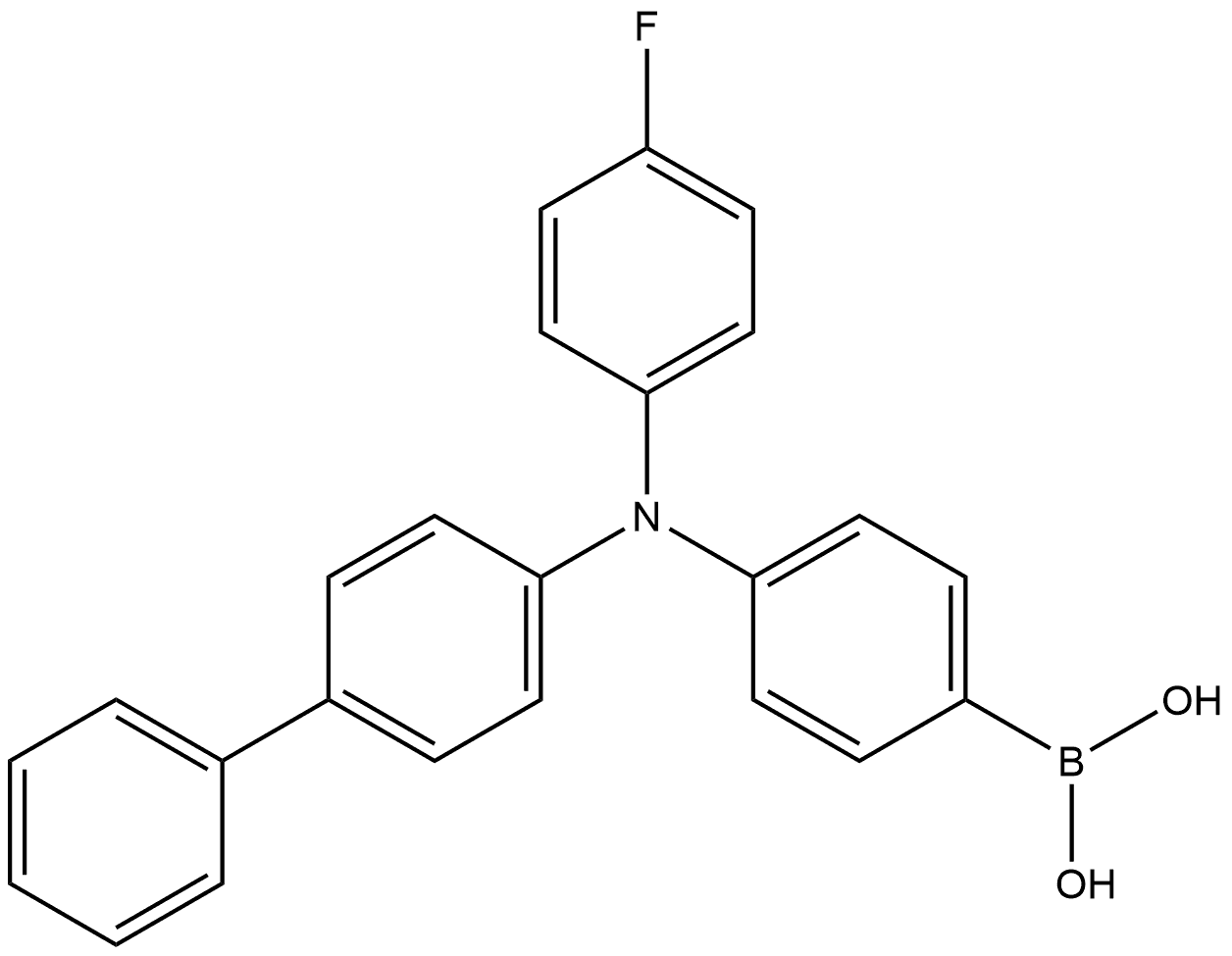 Boronic acid, B-[4-[[1,1'-biphenyl]-4-yl(4-fluorophenyl)amino]phenyl]- Structure