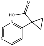 Cyclopropanecarboxylic acid, 1-(4-pyrimidinyl)- Structure