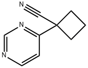 Cyclobutanecarbonitrile, 1-(4-pyrimidinyl)- Structure