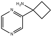 Cyclobutanamine, 1-(2-pyrazinyl)- Structure