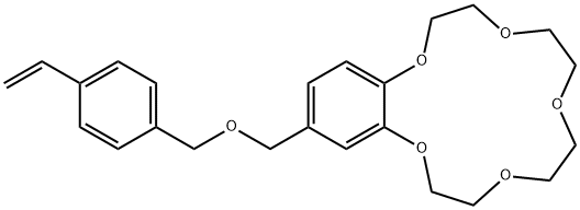 15-[[(4-ethenylphenyl)methoxy]methyl]-2,3,5,6,8,9,11,12-octahydro- 1,4,7,10,13-benzopentaoxacyclopentadecine Structure