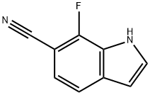 1H-Indole-6-carbonitrile, 7-fluoro- 结构式