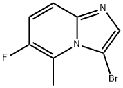 3-bromo-6-fluoro-5-methylimidazo[1,2-a]pyridine 化学構造式