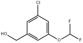 (3-氯-5-(二氟甲氧基)苯基)甲醇,1427364-47-3,结构式