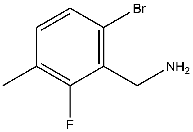 (6-bromo-2-fluoro-3-methylphenyl)methanamine 结构式