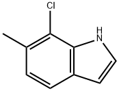 1H-Indole, 7-chloro-6-methyl- 结构式