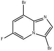 3,8-dibromo-6-fluoroimidazo[1,2-a]pyridine 化学構造式