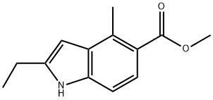 1H-Indole-5-carboxylic acid, 2-ethyl-4-methyl-, methyl ester 结构式