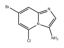 7-bromo-5-chloroimidazo[1,2-a]pyridin-3-amine 结构式
