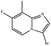 3-bromo-7-fluoro-8-methylimidazo[1,2-a]pyridine 化学構造式
