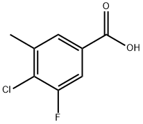 Benzoic acid, 4-chloro-3-fluoro-5-methyl- Struktur