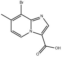 Imidazo[1,2-a]pyridine-3-carboxylic acid, 8-bromo-7-methyl- Structure