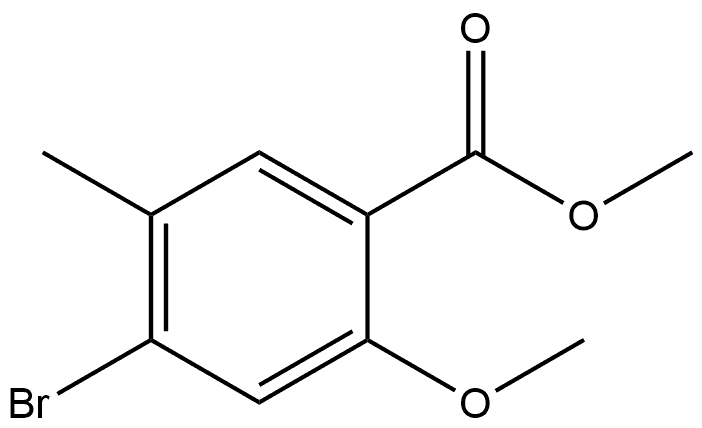 4-溴-2-甲氧基-5-甲基苯甲酸甲酯,1427437-32-8,结构式