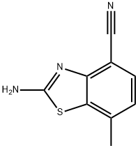 4-Benzothiazolecarbonitrile, 2-amino-7-methyl- Struktur