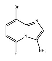 8-bromo-5-fluoroimidazo[1,2-a]pyridin-3-amine 结构式