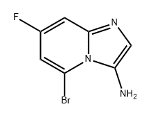 5-bromo-7-fluoroimidazo[1,2-a]pyridin-3-amine,1427444-76-5,结构式