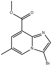 methyl 3-bromo-6-methylimidazo[1,2-a]pyridine-8-carboxylate Struktur