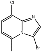 3-bromo-8-chloro-5-methylimidazo[1,2-a]pyridine 化学構造式