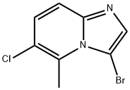 3-bromo-6-chloro-5-methylimidazo[1,2-a]pyridine 化学構造式