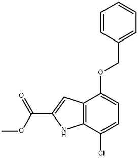 methyl 4-(benzyloxy)-7-chloro-1H-indole-2-carboxylate 化学構造式