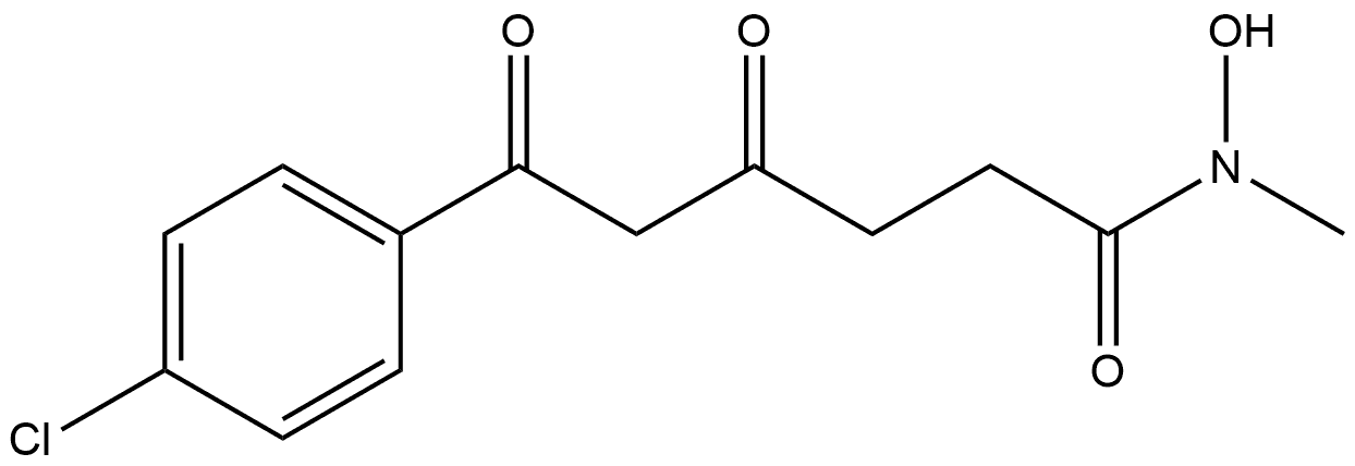 Benzenehexanamide, 4-chloro-N-hydroxy-N-methyl-γ,ε-dioxo- 化学構造式