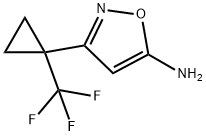 5-Isoxazolamine, 3-[1-(trifluoromethyl)cyclopropyl]- Struktur