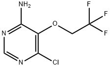 6-Chloro-5-(2,2,2-trifluoroethoxy)-4-pyrimidinamine Struktur