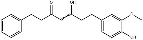 5-Hydroxy-7-(4-hydroxy-3-methoxyphenyl)-1-phenylhept-4-en-3-one Struktur