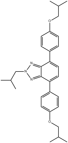 2H-Benzotriazole, 4,7-bis[4-(2-methylpropoxy)phenyl]-2-(2-methylpropyl)- Structure