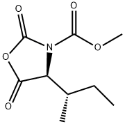 3-Oxazolidinecarboxylic acid, 4-[(1S)-1-methylpropyl]-2,5-dioxo-, methyl ester, (4S)- Structure