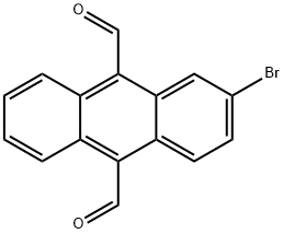 9,10-Anthracenedicarboxaldehyde, 2-bromo-,1428862-02-5,结构式