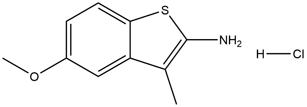 5-甲氧基-3-甲基苯并[B]噻吩-2-胺盐酸盐,1429042-29-4,结构式