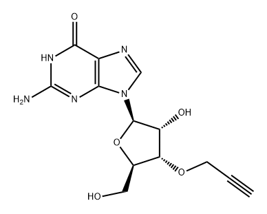 Guanosine, 3'-O-2-propyn-1-yl- Struktur