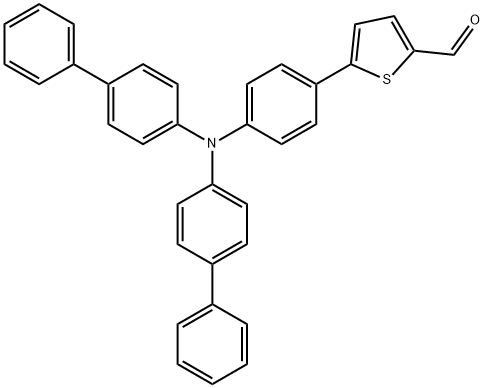 5-(4-(二([1,1'-联苯]-4-基)胺)苯基)噻吩-2-甲醛 结构式