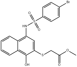 1429764-27-1 2-((4-((4-溴苯基)磺酰胺基)-1-羟基萘-2-基)硫代)乙酸甲酯