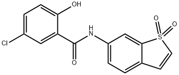 Benzamide, 5-chloro-N-(1,1-dioxidobenzo[b]thien-6-yl)-2-hydroxy- Structure