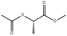 Propanoic acid, 2-(acetylthio)-, methyl ester, (S)- (9CI) Struktur