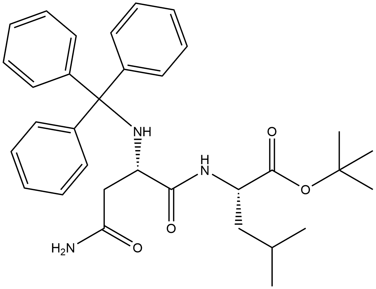 tert-butyl N4-trityl-L-asparaginyl-L-leucinate Structure