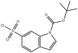 1H-Indole-1-carboxylic acid, 6-(chlorosulfonyl)-, 1,1-dimethylethyl ester 结构式